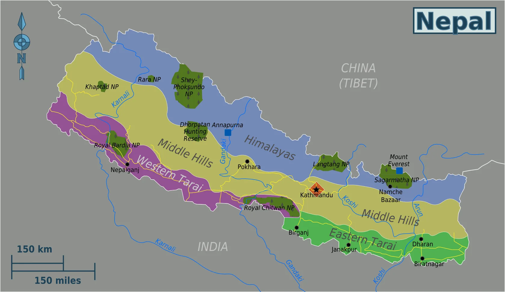 Manaslu Circuit Trek route map